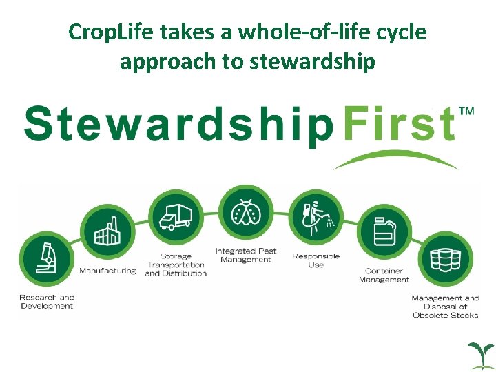 Crop. Life takes a whole-of-life cycle approach to stewardship 