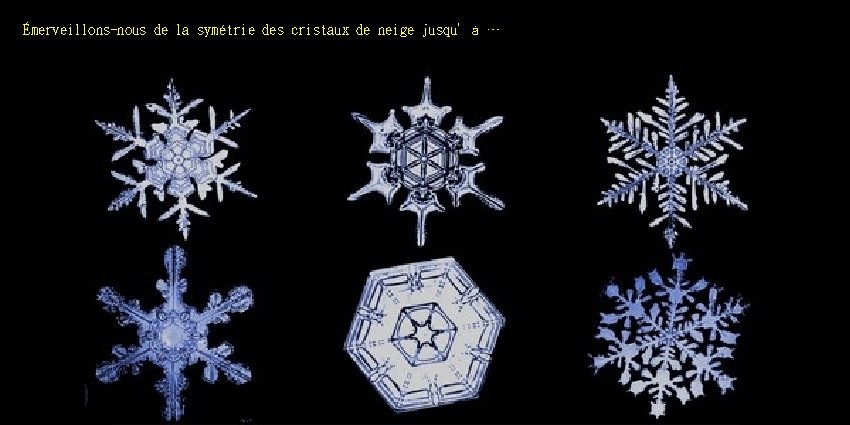 Émerveillons-nous de la symétrie des cristaux de neige jusqu’à … 