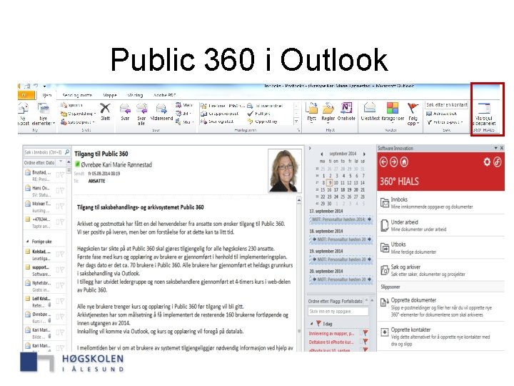 Public 360 i Outlook 