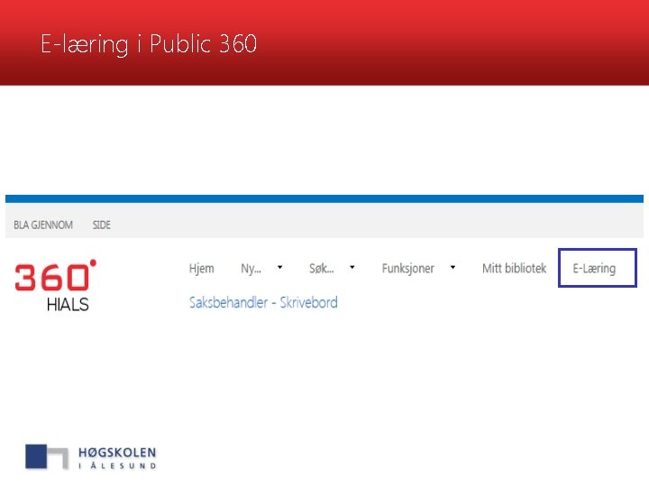 E-læring i Public 360 