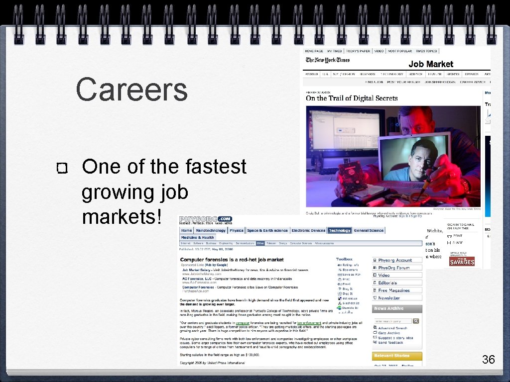 Careers One of the fastest growing job markets! 36 