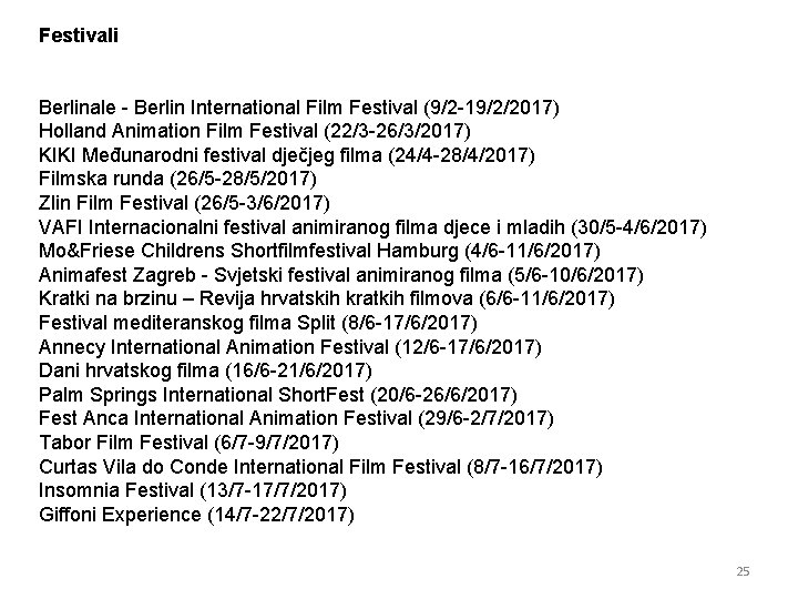 Festivali Berlinale - Berlin International Film Festival (9/2 -19/2/2017) Holland Animation Film Festival (22/3