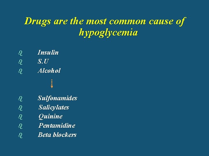 Drugs are the most common cause of hypoglycemia b b b b Insulin S.