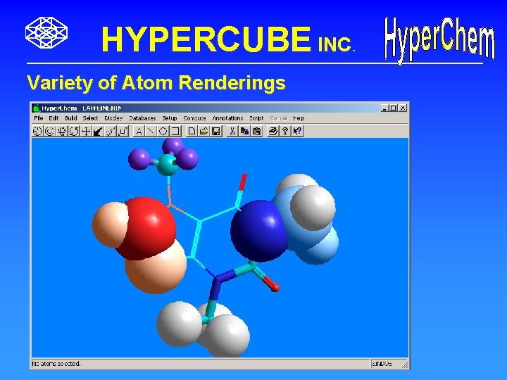 HYPERCUBE INC. Variety of Atom Renderings 