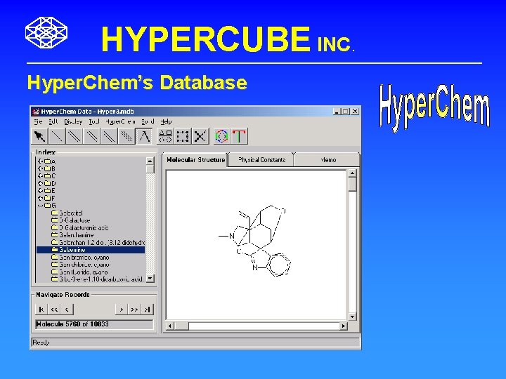 HYPERCUBE INC. Hyper. Chem’s Database 