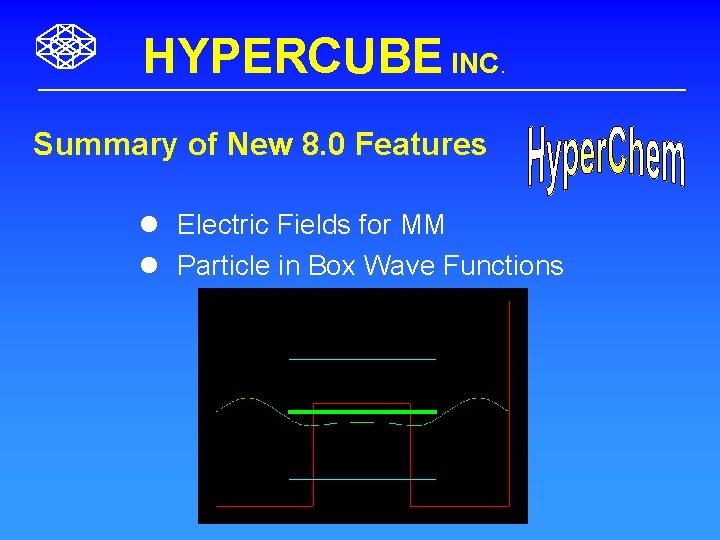 HYPERCUBE INC. Summary of New 8. 0 Features l Electric Fields for MM l