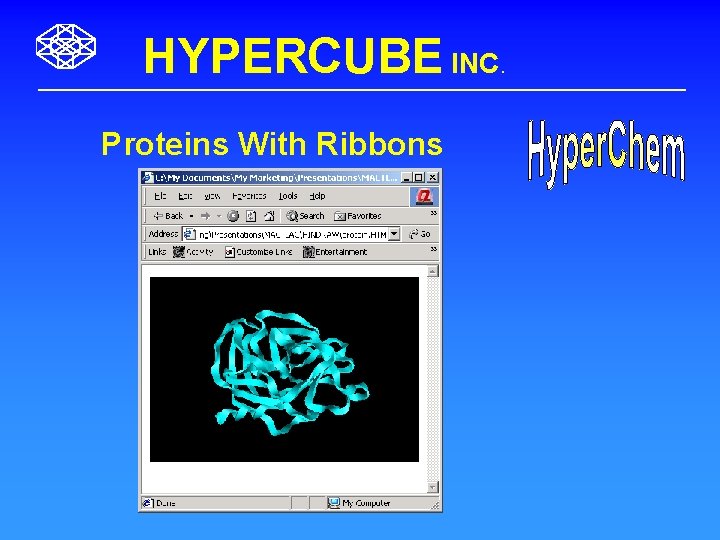 HYPERCUBE INC. Proteins With Ribbons 