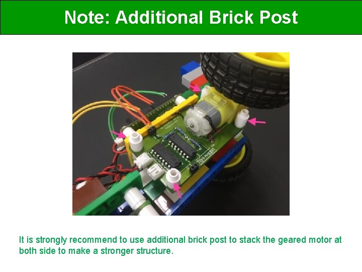 Note: Additional Brick Post It is strongly recommend to use additional brick post to