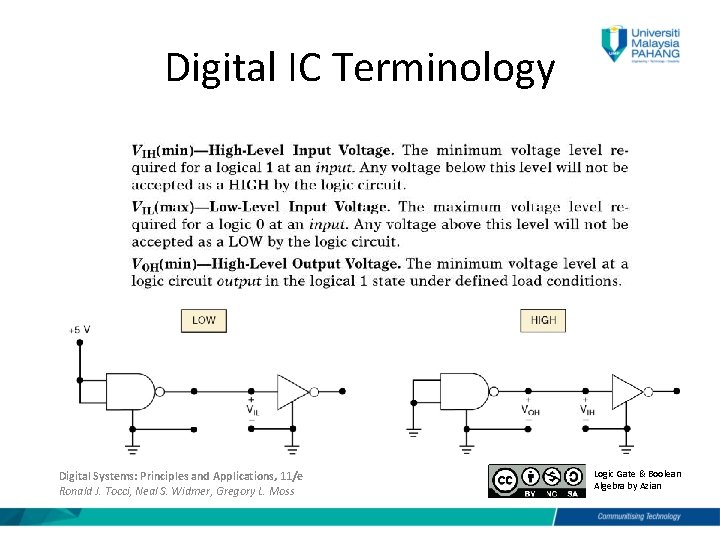 Digital IC Terminology Digital Systems: Principles and Applications, 11/e Ronald J. Tocci, Neal S.