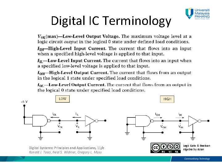 Digital IC Terminology Digital Systems: Principles and Applications, 11/e Ronald J. Tocci, Neal S.