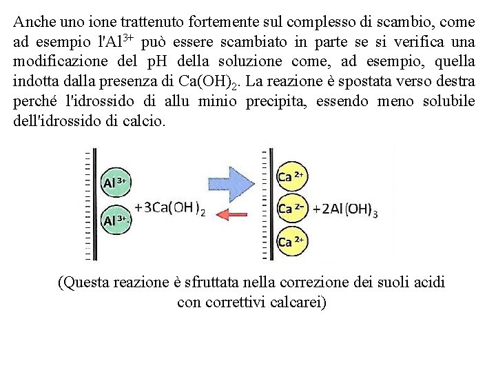 Anche uno ione trattenuto fortemente sul complesso di scambio, come ad esempio l'Al 3+