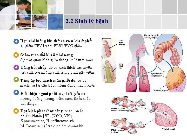 2. 2 Sinh lý bệnh Hạn chế luồng khí thở ra và ứ khí