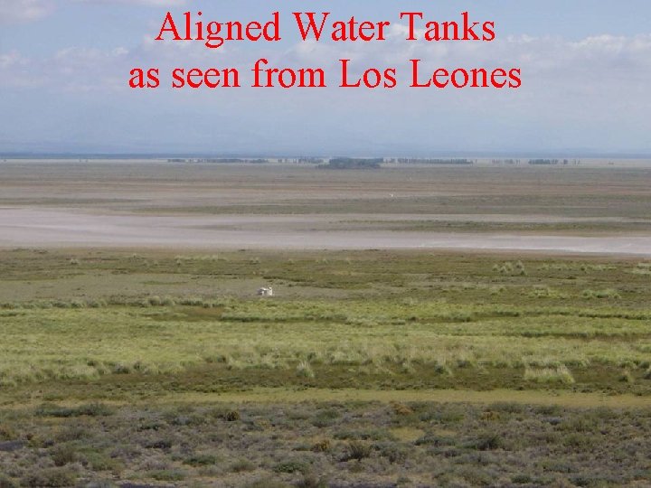 Aligned Water Tanks as seen from Los Leones 