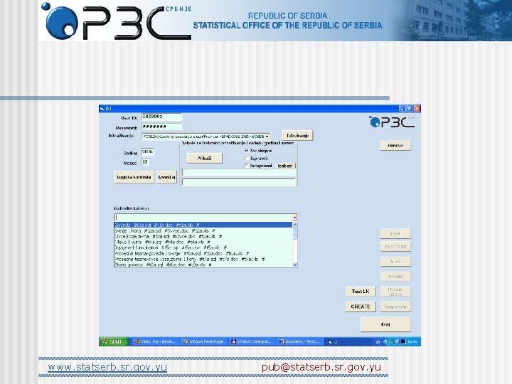 www. statserb. sr. gov. yu pub@statserb. sr. gov. yu 