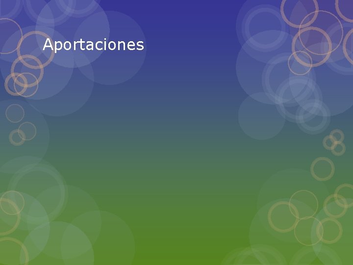 Aportaciones 