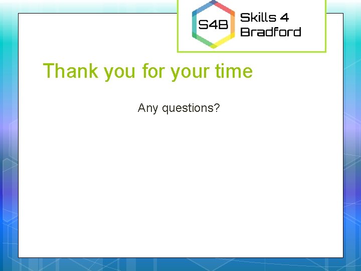 Thank you for your time Any questions? 