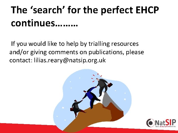 The ‘search’ for the perfect EHCP continues……… If you would like to help by