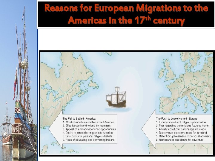 Reasons for European Migrations to the Americas in the 17 th century 