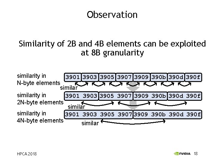 Observation Similarity of 2 B and 4 B elements can be exploited at 8