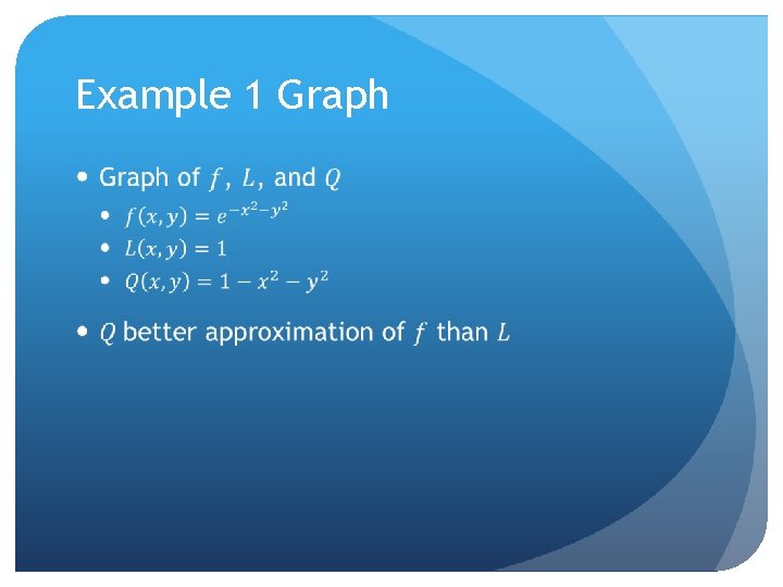 Example 1 Graph 