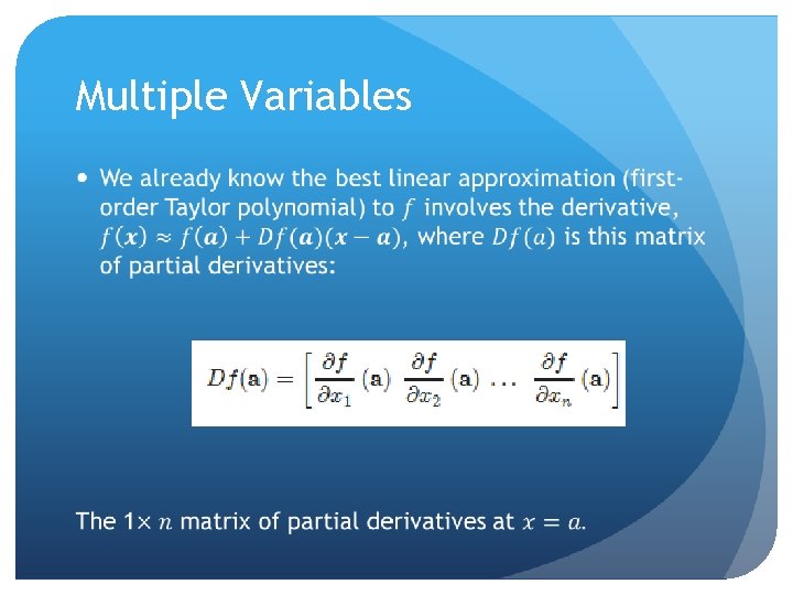 Multiple Variables 