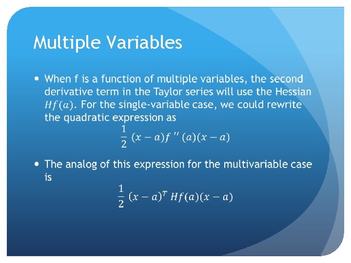 Multiple Variables 