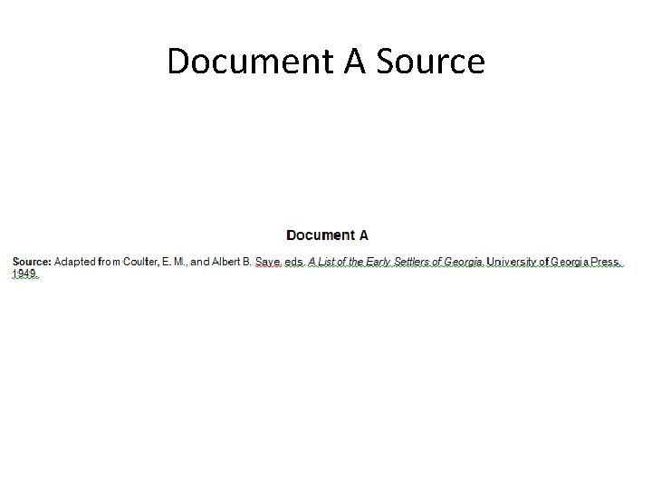 Document A Source 