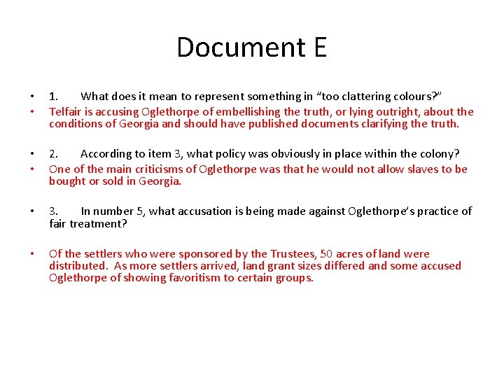 Document E • • 1. What does it mean to represent something in “too