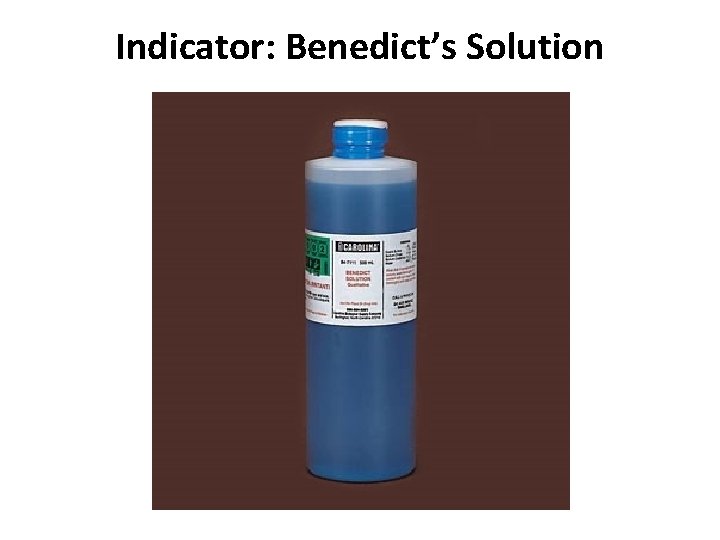 Indicator: Benedict’s Solution 