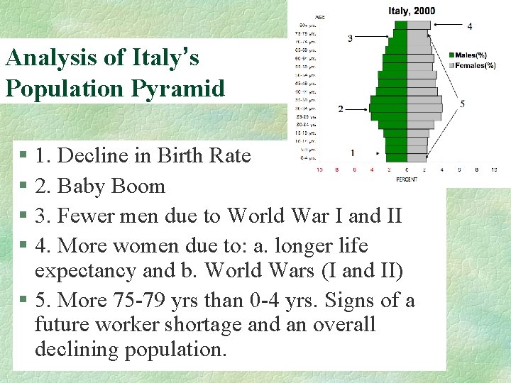 Analysis of Italy’s Population Pyramid § 1. Decline in Birth Rate § 2. Baby