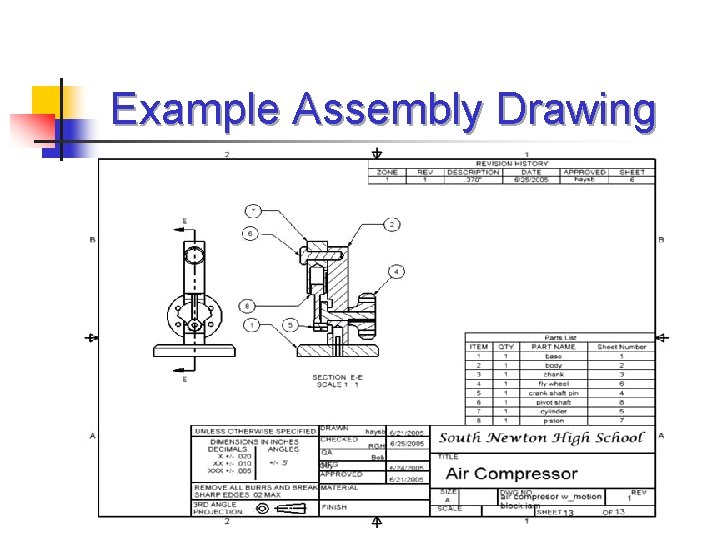 Example Assembly Drawing 