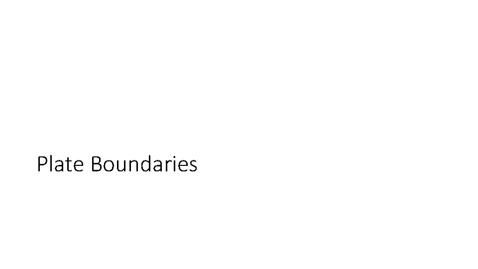 Plate Boundaries 