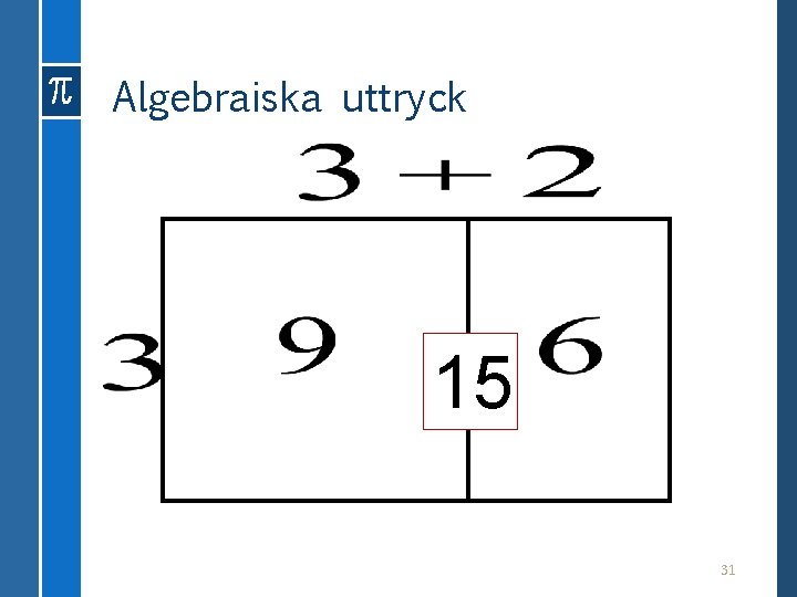 Algebraiska uttryck 15 31 