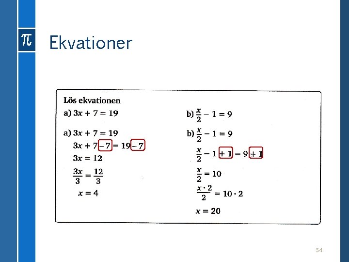 Ekvationer 34 