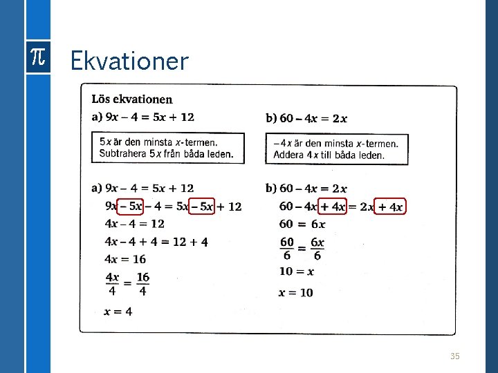 Ekvationer 35 