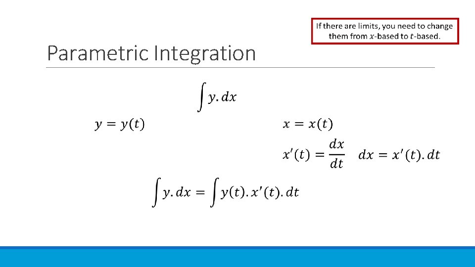  Parametric Integration 