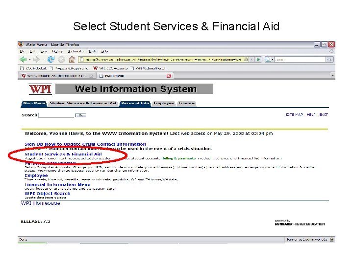 Select Student Services & Financial Aid 