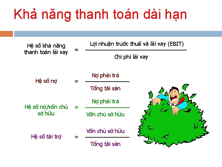 Khả năng thanh toán dài hạn Hệ số khả năng thanh toán lãi vay