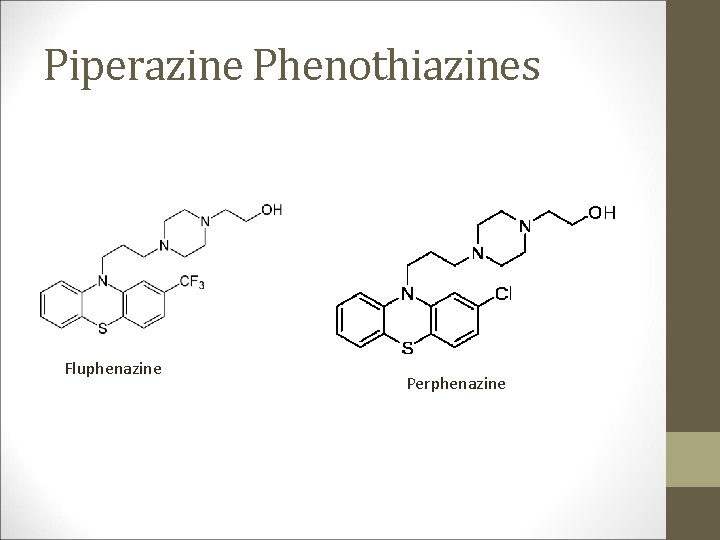 Piperazine Phenothiazines Fluphenazine Perphenazine 