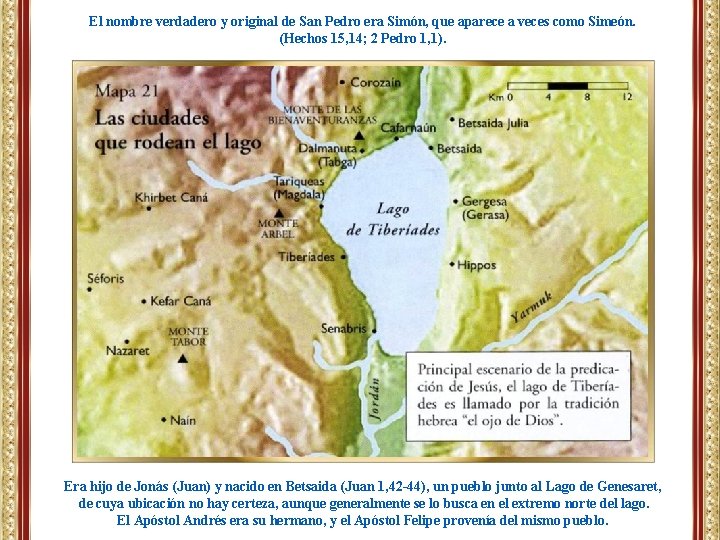 El nombre verdadero y original de San Pedro era Simón, que aparece a veces