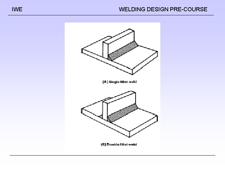 IWE WELDING DESIGN PRE-COURSE IWE WELDING DESIGN PRE-COURSE