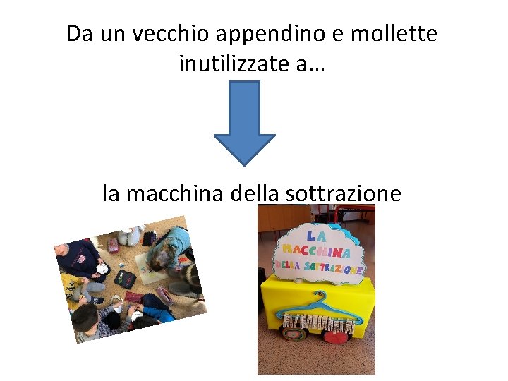 Da un vecchio appendino e mollette inutilizzate a… la macchina della sottrazione 