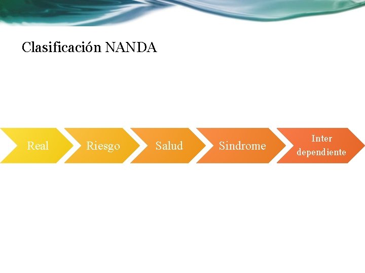 Clasificación NANDA Real Riesgo Salud Sindrome Inter dependiente 