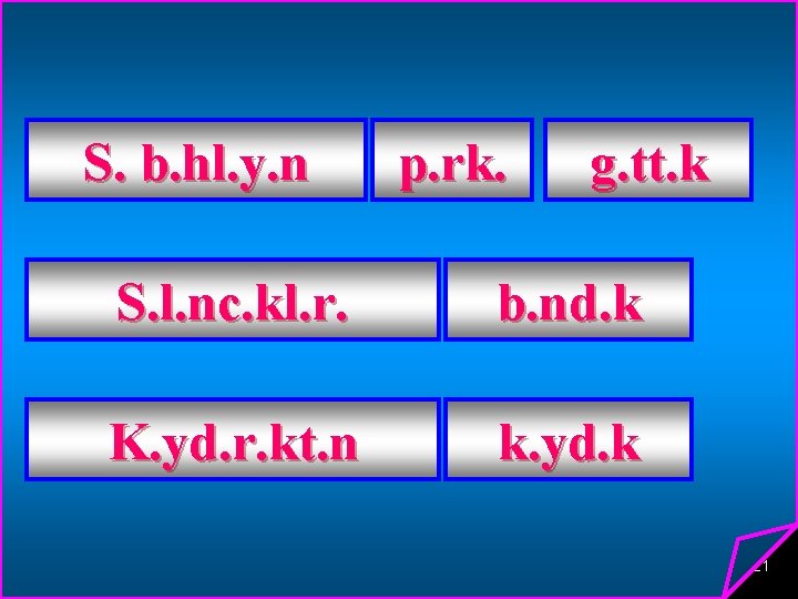 S. b. hl. y. n p. rk. g. tt. k S. l. nc. kl.