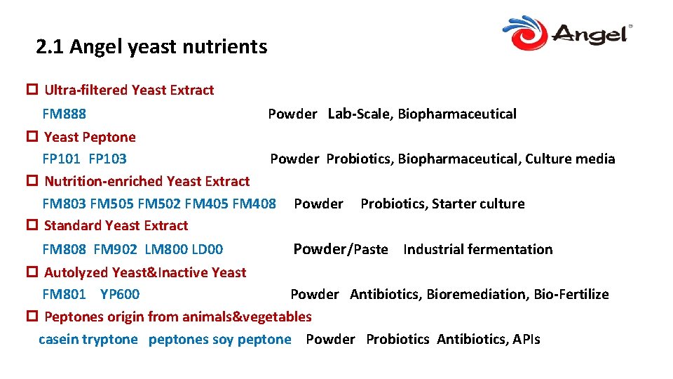 2. 1 Angel yeast nutrients p Ultra-filtered Yeast Extract FM 888 Powder Lab-Scale, Biopharmaceutical