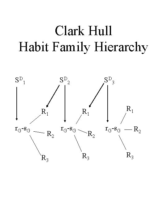 Clark Hull Habit Family Hierarchy S D 1 S D 2 R 1 r.