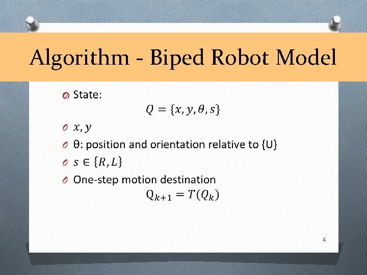 Algorithm - Biped Robot Model O 4 