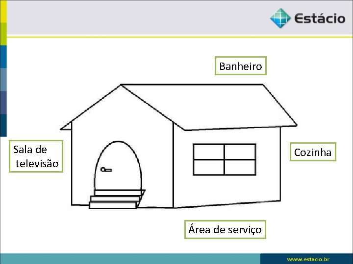 Banheiro Sala de televisão Cozinha Área de serviço 