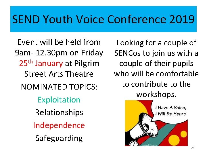 SEND Youth Voice Conference 2019 Event will be held from Looking for a couple