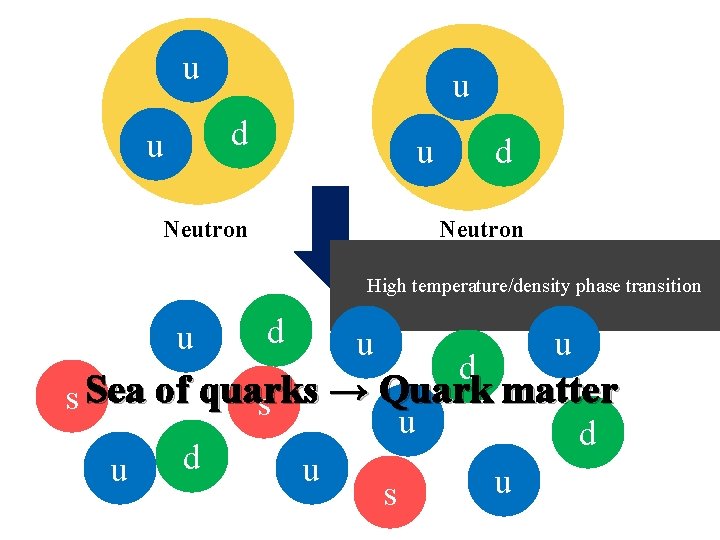 u u d u u Neutron d Neutron High temperature/density phase transition u d